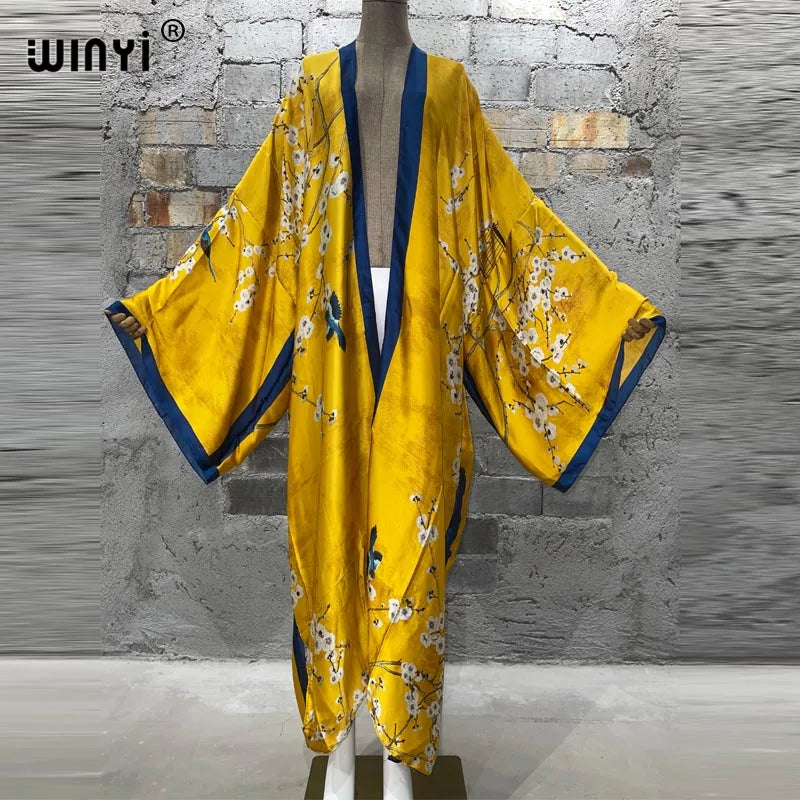 Europe WINYI bikini sweet lady pink boho Cardigan stitch Cocktail sexy Boho Maxi Holiday Batwing Sleeve KIMONO mujer - Matrix Studios