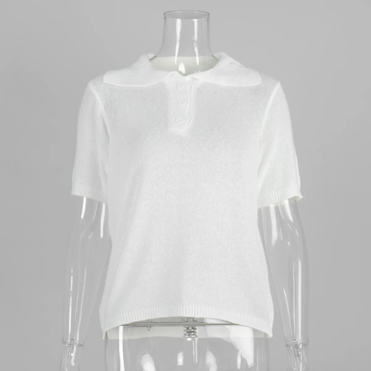 Tornova Knitted Short Sleeve T shirt Women's Polo Fashion Hollow Thin Sweater Top 2025 Summer New Casual Female Solid Knitwear - Matrix-studios.com
