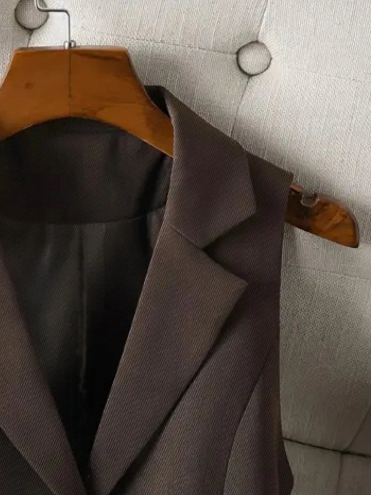 Vintage Women's Brown Custom Waistcoat Sleeveless Lapel Suit Vest Daily Commute Button Slim Design, Casual All Fold Wear - Matrix Studios