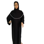 H118 Free size muslim dress with attached hijab pray khimar kaftan  burqa abaya robe hijab middle east clothing - Matrix-studios.com