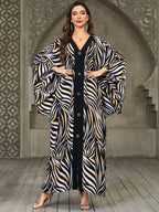 Caftans for Women Plus Size V-Neck Batwing Sleeve Kaftan Dress for Beach Swimwear Cover-Up Loungewear Mumu Dresses - Matrix Studios