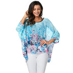 Women Blouses Plus Size Clothing Summer 2021 Novelty Bohemian Shirts Blusas Femininas Bohemian Style Women's Chiffon Tops Tees - Matrix-studios.com