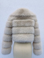 Item Number 0115X Iconic Street Fashion Week Luxury Cropped Faux Fur Coat Women Winter Hot Cool Girls Fluffy Fur Short Jacket - Matrix Studios