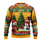 Men Women Xmas Sweatshirt 3D Christmas Snowman Santa Printed Ugly Christmas Sweater Unisex Pullover Holiday Party Jumper Tops - Matrix Studios