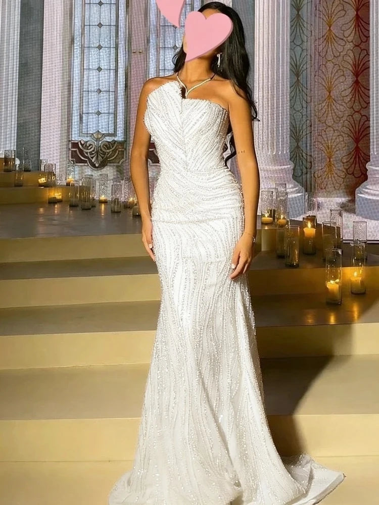 Customized High Quality Evening Dresses Elegant Vintage Sweet Sexy Pink Mermaid Beads Lace Formal Occasion Long Dress Sparkle - Matrix-studios.com