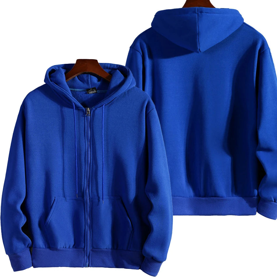 2025 New Fashion Zipper Hoodies Women/Men Fashion Long Sleeve Hooded Sweatshirt Casual Autumn Winter Sportwear Solid Clothes - Matrix Studios
