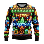 Neon Snowman Graphic Sweatshirts 2025 Merry Christmas 3D Printed Ugly Sweater For Women Clothing Snowflake Gifts Boy Tracksuit - Matrix Studios