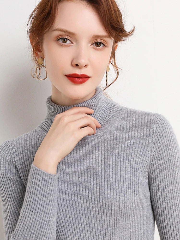 Heliar Women Fall Turtleneck Sweater Knitted Soft Pullovers Cashmere Jumpers Basic Soft Sweaters For Women 2026 Autumn Winter - Matrix-studios.com
