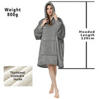 Winter Hoodies Sweatshirt Women Men Pullover Fleece Giant TV Oversized Blanket with Long Flannel Sleeves - Matrix Studios