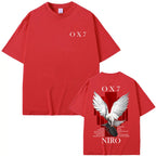 Rapper Niro OX7 Album Graphic T-shirt Men Women Hip Hop Fashion Pop Music T-shirts Male Casual Cotton Vintage T Shirt Streetwear