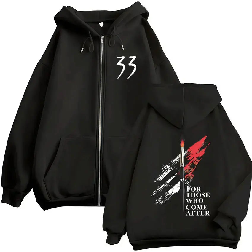 Game Esquie Clair Obscur Expedition 33 Jacket Hoody Unisex Vintage Oversized Zip Up Sweatshirt High Quality Fleece Zipper Hoodie - Matrix Studios