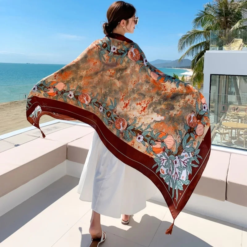 23 Styles 90x180cm Travel Beach Pareo Sunscreen Cover-Ups Women Large Dress Bikini Bathing Brazilian Swimwear Sarong Wrap Scarf - Matrix Studios