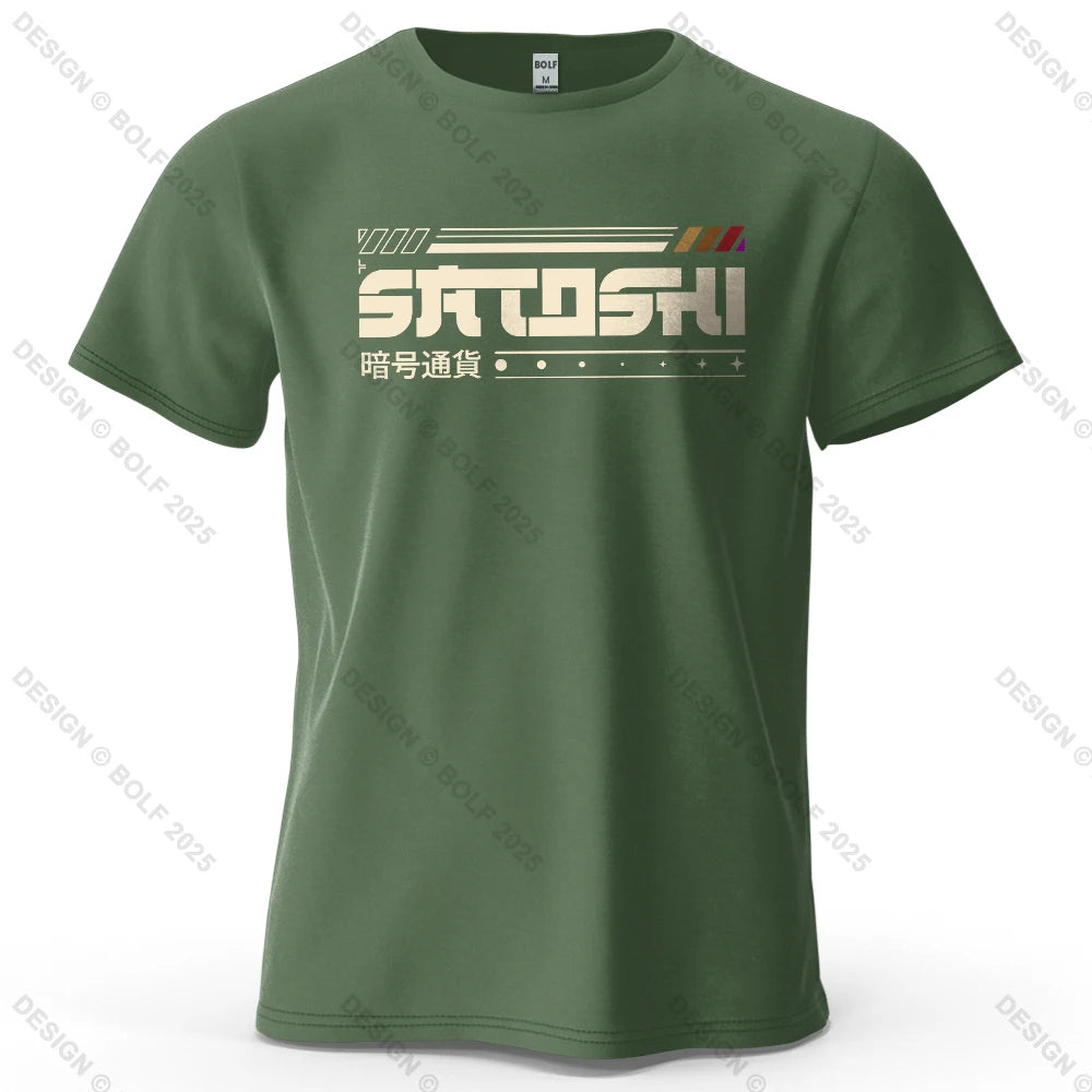 Satoshi and Crypto Printed Men's T-Shirt 100% Cotton Oversized Tech Theme Outfits Graphic Tees for Women Tops Tees Streetwear - Matrix-studios.com