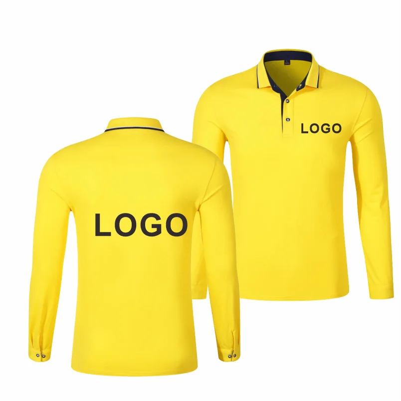 Long Sleeve Polo Shirt 2023 New Casual Long Sleeve Top Personal Company Custom Embroidery Men and Women Polo Shirt Long  Sleeve - Matrix-studios.com