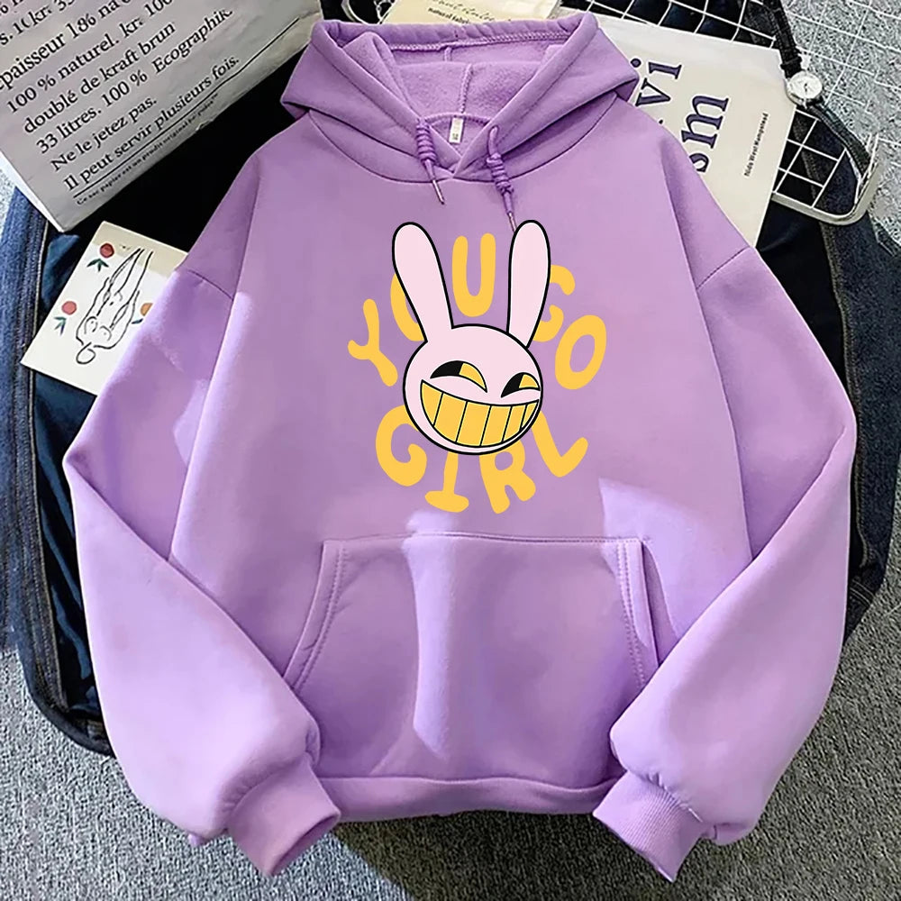 YOU GO GIRL Digital Circus Jax Hoodie Fashion Women Harajuku Funny Cute Rabbit Hoodie Unisex Cartoon Vintage Pullover Sweatshirt - Matrix Studios