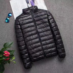 0-10℃ Men's Winter Jacket Ultra Light Duck Down Jackets Portable Hooded Puffer Feather Thin Parkas Windproof Outerwear Coat 5XL - Matrix Studios