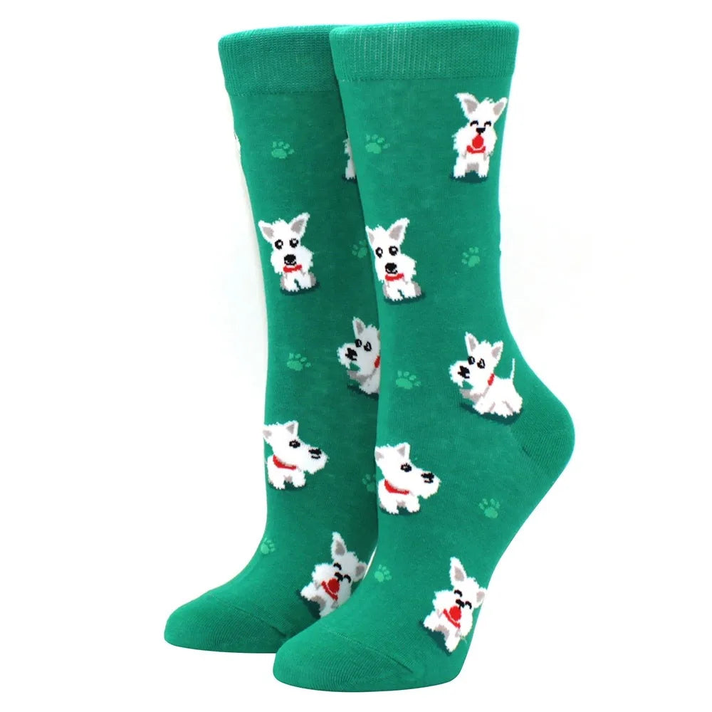 Novelty Woman Socks Harajuku Cotton Funny Happy Cartoon Cat Dog Pattern Unisex Socks Men Novelty Kawaii Socks - Matrix Studios