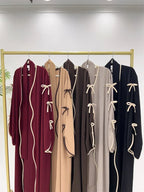Muslim Abaya Women Dress Dubai Women Dress Bow Caftan Lace-up Floral Dresses Islamic Pakistan Moroccan Kaftan 2026 Robe - Matrix-studios.com
