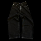 2025 New Prints Jeans Men Streetwear Baggy Wide Leg Jeans Korean Fashion Drapes Straight Casual Loose Denim Cargo Pants - Matrix Studios