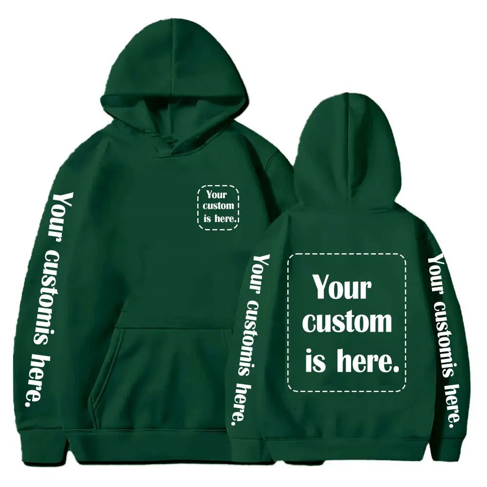 2026 Student Casual Custom Printed Text DIY Hoodie Customized Personalized Hoody Custom Hoodies Text Sweatshirt Clothes - Matrix Studios