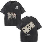 Rapper Bad Bunny Album Cover Print T-shirt Debi Tirar Mas Fotos DTMF Washed Vintage T Shirt Men Women Hip Hop Oversized T-shirts