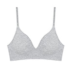 FINETOO Women Wireless Bra Deep V Padded Bralette S-XL Trendy Stripe Knitting Bras Sexy Ladies Brassiere Solid Underwear 6 Color - Matrix Studios