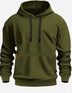 Fall/Winter New Arrival Men's Fleece Hoodie High Quality Solid Color Hooded Sweatshirt Male Fashionable Street Style Sweatshirt - Matrix Studios