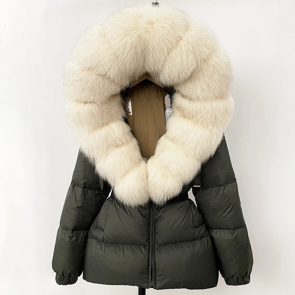 OFTBUY Winter Clothing Puffer Jacket Women Real Fox Fur Hooded Thick Warm 90% White Duck Down Coat Female Parkas Waterproof - Matrix Studios