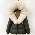 OFTBUY Winter Clothing Puffer Jacket Women Real Fox Fur Hooded Thick Warm 90% White Duck Down Coat Female Parkas Waterproof - Matrix Studios