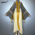 WINYI Africa New Summer Kimono Maxi Dress Beach Cover Up Cardigan Abaya Muslim Woman Coat Boho Kaftan Beach Outfits Kaftan - Matrix Studios