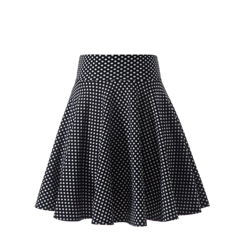2025 Flared Skirts Women's Basic Shorts Skirt Fashion Versatile Black Casual Mini Skater Medium Pleated Fluffy Skirt Plus Size - Matrix-studios.com