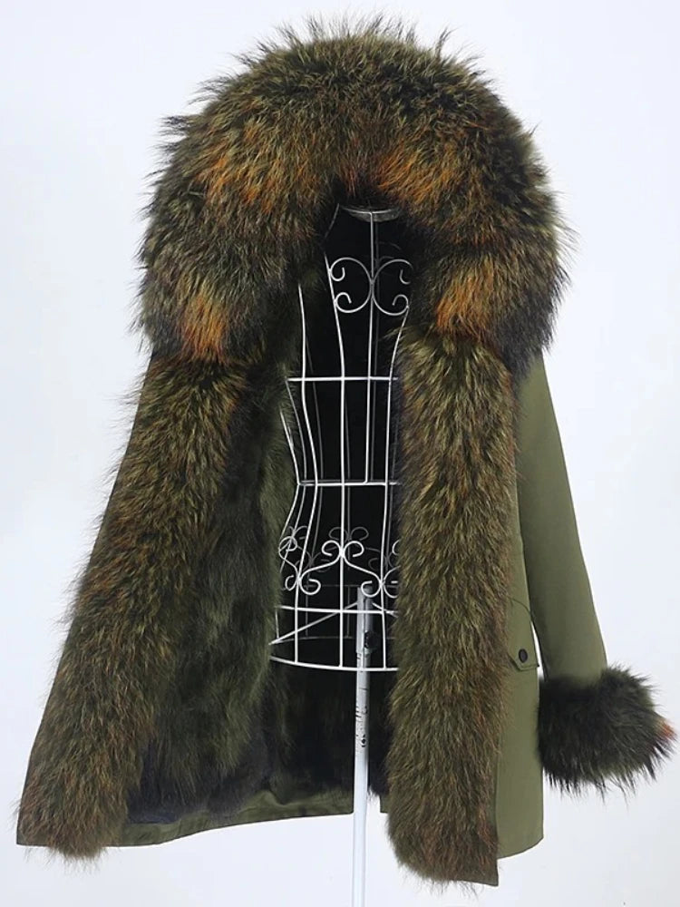 OFTBUY Winter Jacket Women Long Parka Real Fox Fur Coat Natural Raccoon Fur Collar Hood Thick Warm Streetwear Parkas New - Matrix Studios