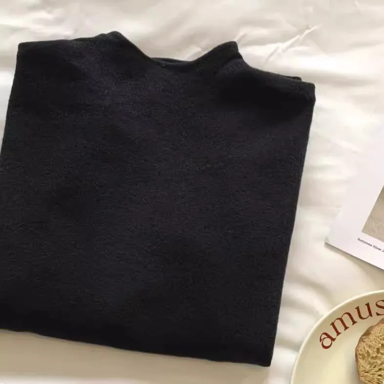 Women's Casual Vintage Knitted Long Sleeve Pullovers 2026 Autumn Winter Fashion Turtleneck Ladies Solid Sweater Woman clothing - Matrix-studios.com