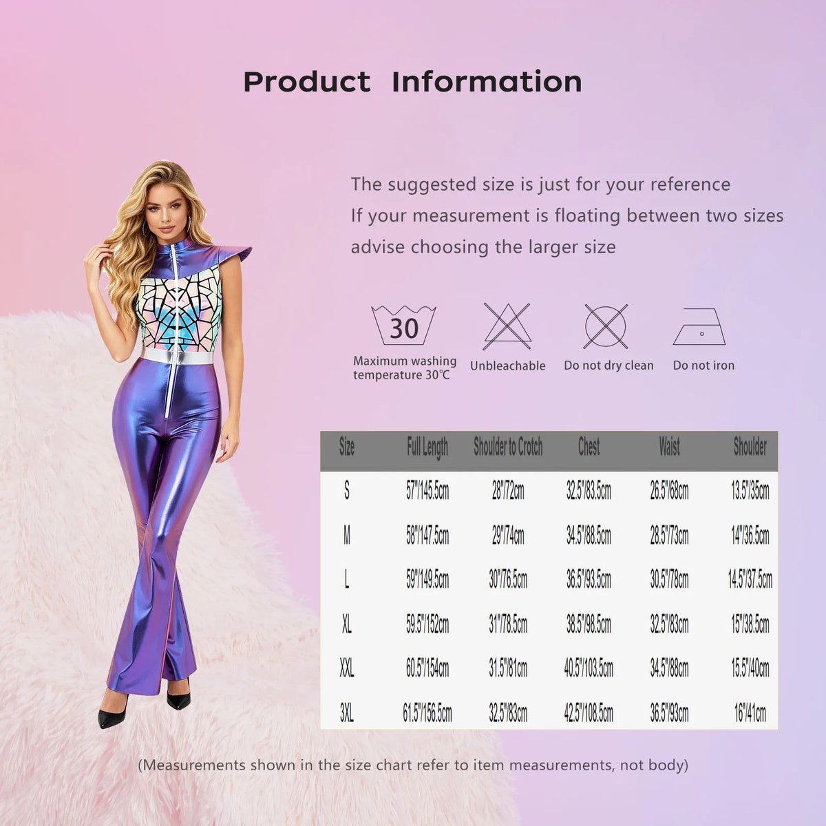 Women Vintage One Piece 70s Disco Dance Rompers Sleeveless Metallic Bell Bottom Flared Pants Jumpsuit for Retro Party Jazz Dance - Matrix Studios