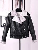 Women Casual Faux PU Leather Jacket Faux Fur Moto Bike Jackets Coat Fashion Streetwear Autumn Winter Basic Female Outerwear 2026 - Matrix Studios
