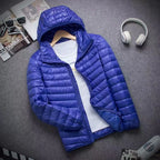 0-10℃ Men's Winter Jacket Ultra Light Duck Down Jackets Portable Hooded Puffer Feather Thin Parkas Windproof Outerwear Coat 5XL - Matrix Studios