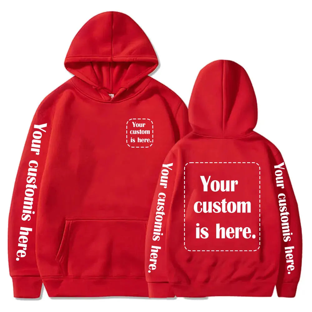 2026 Student Casual Custom Printed Text DIY Hoodie Customized Personalized Hoody Custom Hoodies Text Sweatshirt Clothes - Matrix Studios
