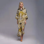 2026 Women Swimsuit Beach Cover Up dress Sleeve Kaftan Beach Tunic Long Pareos Bikinis Cover ups Summer Robe Plage Beachwear - Matrix Studios