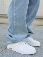 Spring Autumn Men Baggy Jeans Oversize Straight Loose Casual Denim Trousers Solid Color Streetwear Fashion Y2k Wide Leg Pants - Matrix Studios