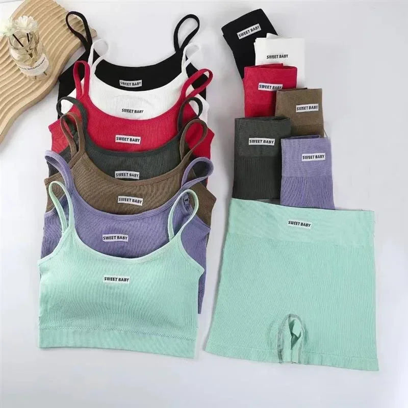 Women Seamless Yoga Sets Summer Fitness Workout Suits Sport Bra High Waist Leggings Sexy Outfits 2024 Female Casual Sportswear - Matrix-studios.com