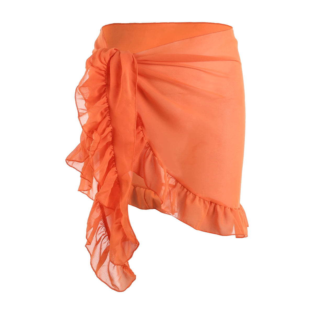 Yiiciovy 2023 Women Cover-Ups Skirts Chiffon Swimwear Pareo Scarf Bikini Cover-Ups Wrap Kaftan Sarong Beach Sexy Skirts 9 Colors - Matrix Studios