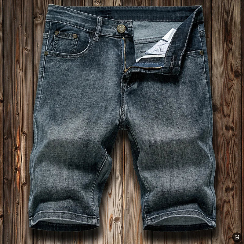 2026 Summer Shorts Jeans Men Denim Pants Stretch Dark Blue Fashion Design Men's Jeans Slim Straight Male Short Jeans Hombre - Matrix Studios