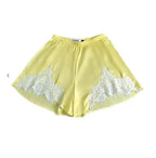 Cute Women Satin Silk Lace Trim Shorts Silky Low Rise Boxer Shorts Y2k Teen Girls Y2K Coquette Lounge Slip Bottoms - Matrix Studios