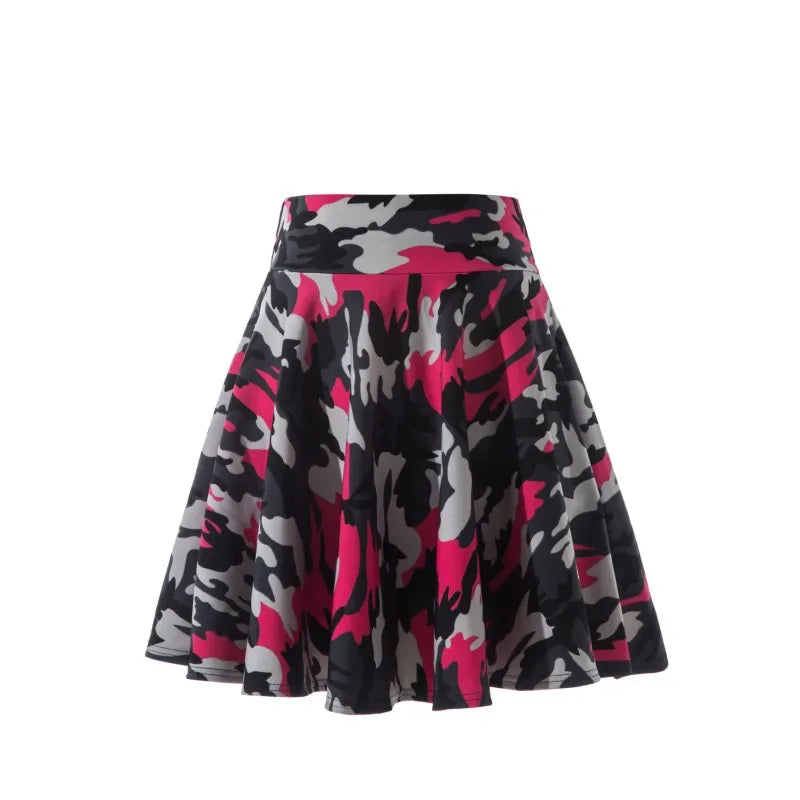 2025 Flared Skirts Women's Basic Shorts Skirt Fashion Versatile Black Casual Mini Skater Medium Pleated Fluffy Skirt Plus Size - Matrix-studios.com