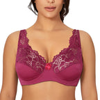 Bras For Womens Lingerie Top Female Lace Bra Underwire Plus Size Brassiere Perspective Sexy Underwear B C D DD E F Cup - Matrix Studios