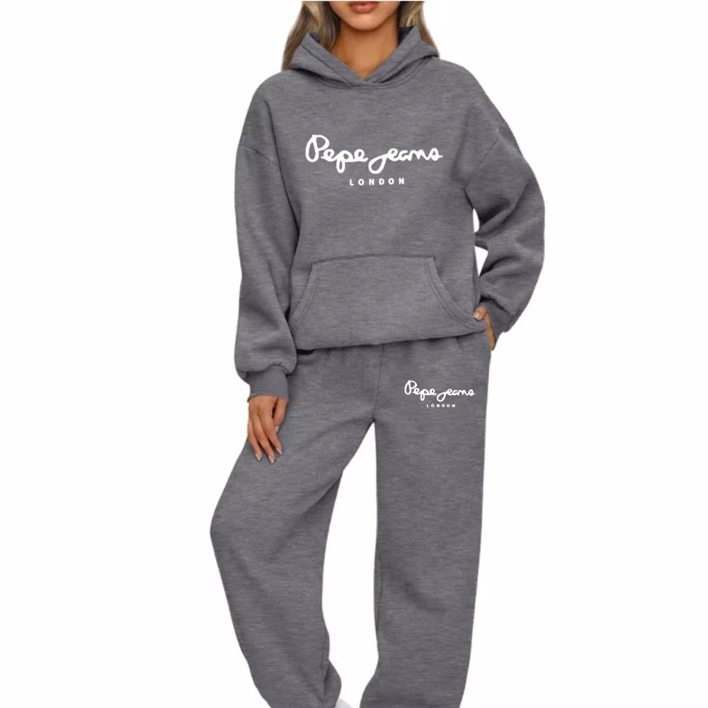 2026 Womens Print Hooded Sweatshirts Suit High Quality Hot Sales Outfits Clothing Fashion Casual Jogging Pants Sets - Matrix-studios.com