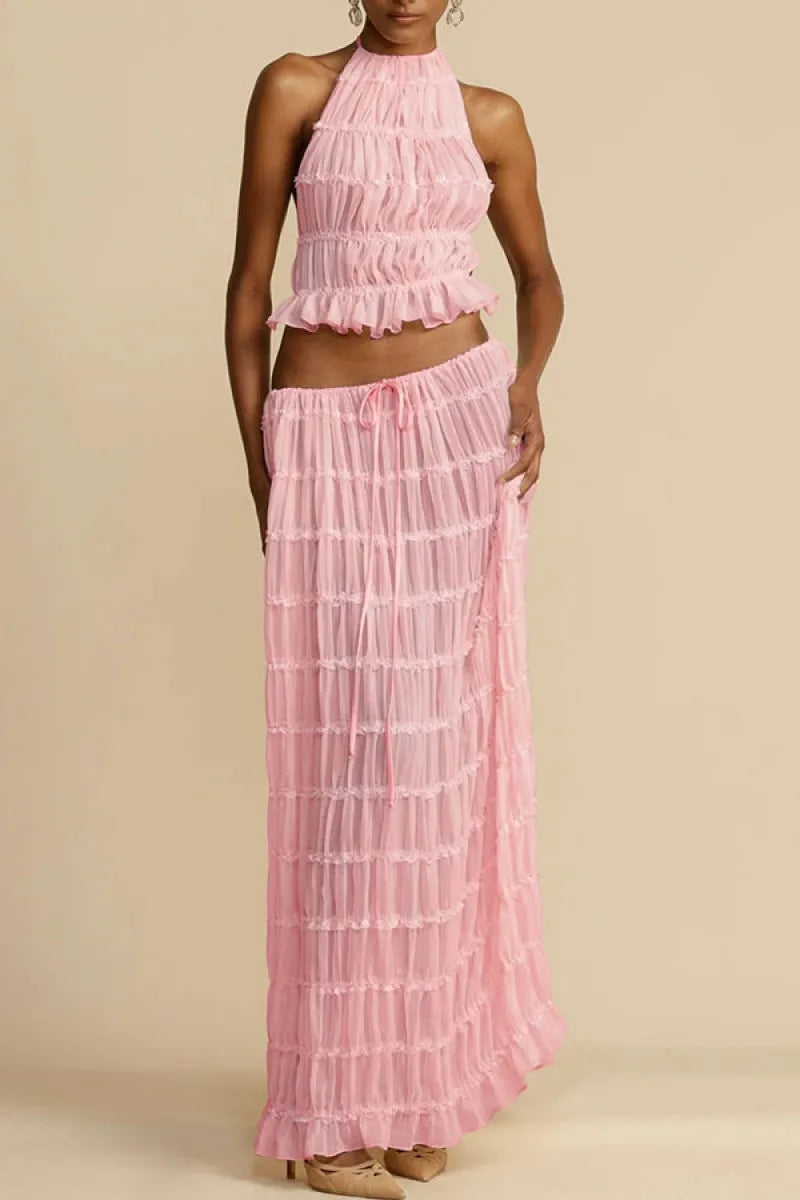 Swimwear Cover Up Women Beach Outing 2026 Outfits Swimsuit Costumes Summer Pareo Praia New Fashionable And Sexy Backless Hanging - Matrix Studios