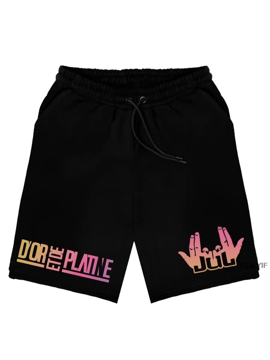 France Rapper Jul Shorts For Men Women Summer Casual Breathable Cotton Beach Comfortable  sweatpants short