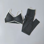 Seamless 2PCS Legging Sets Women's Strappy Sports Bras and Leggings High Waist Fitness Sculpt Leggings Running Pants Gym Suits - Matrix-studios.com
