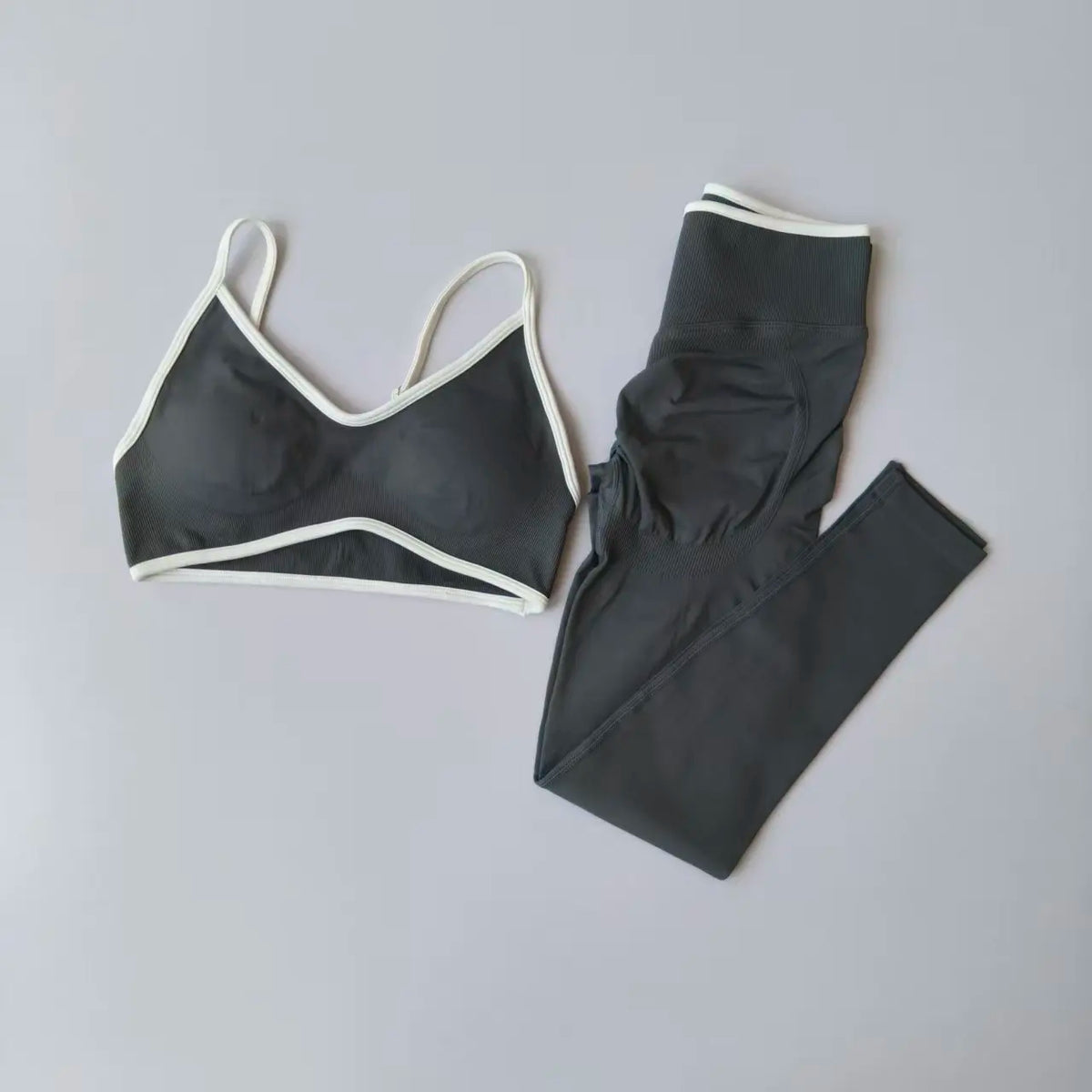 Seamless 2PCS Legging Sets Women's Strappy Sports Bras and Leggings High Waist Fitness Sculpt Leggings Running Pants Gym Suits - Matrix-studios.com